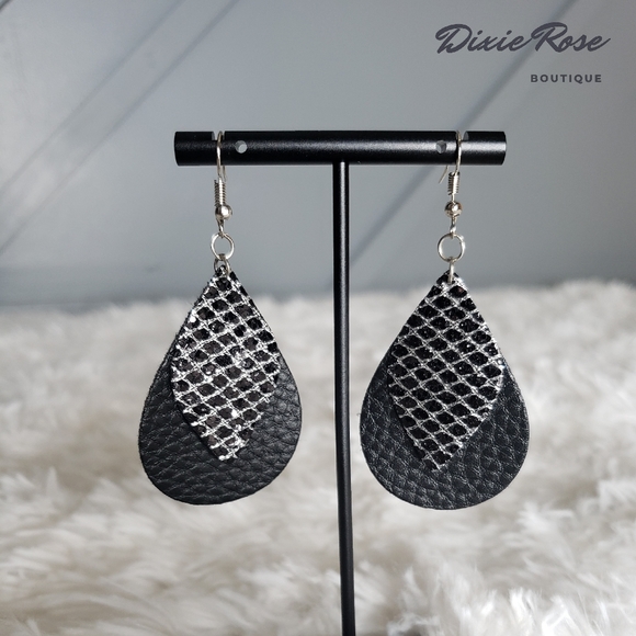 Handmade Faux Leather Earrings! - Picture 1 of 1